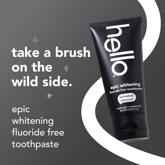 Close-up of activated charcoal toothpaste with mint