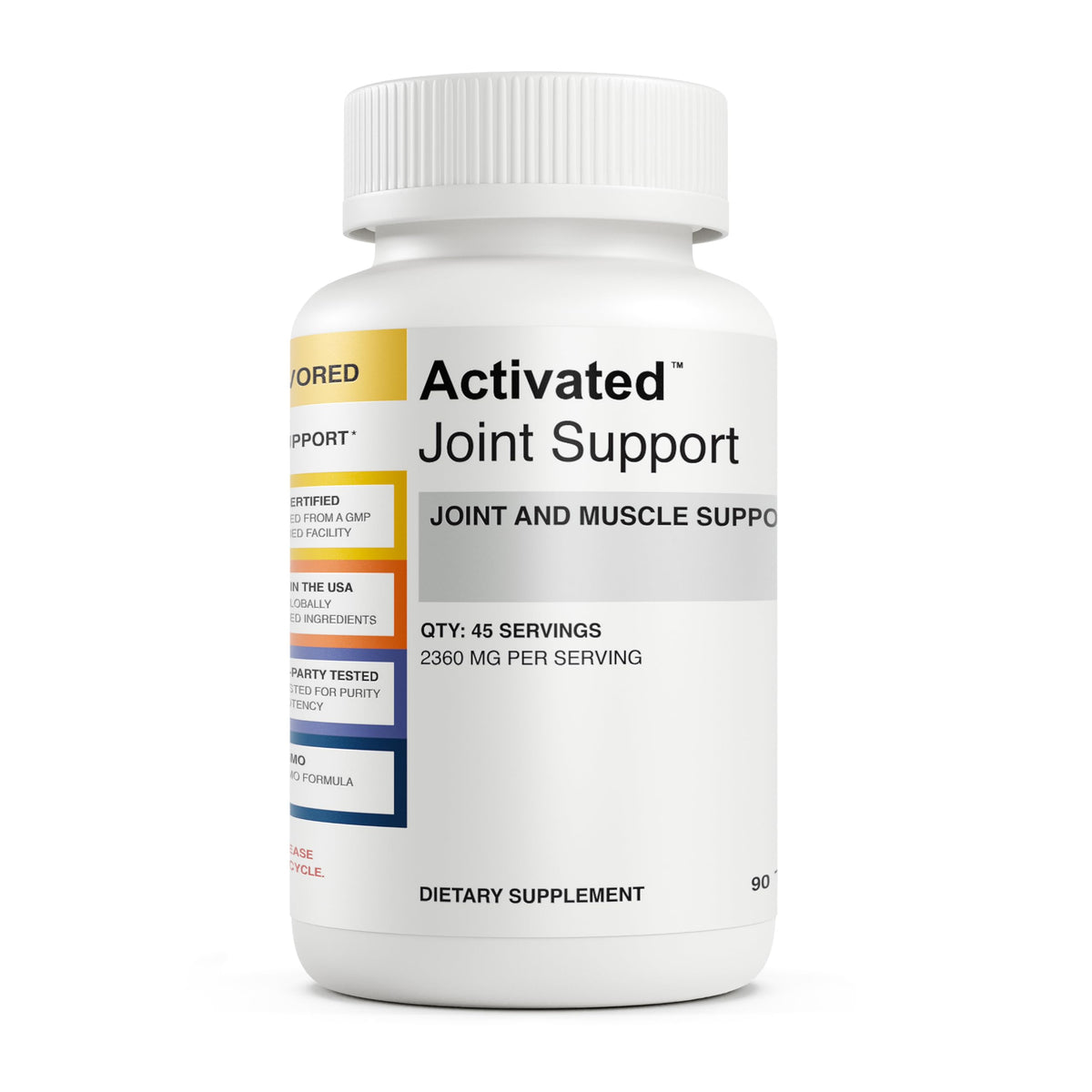 Activated Joint Support supplement bottle and capsules