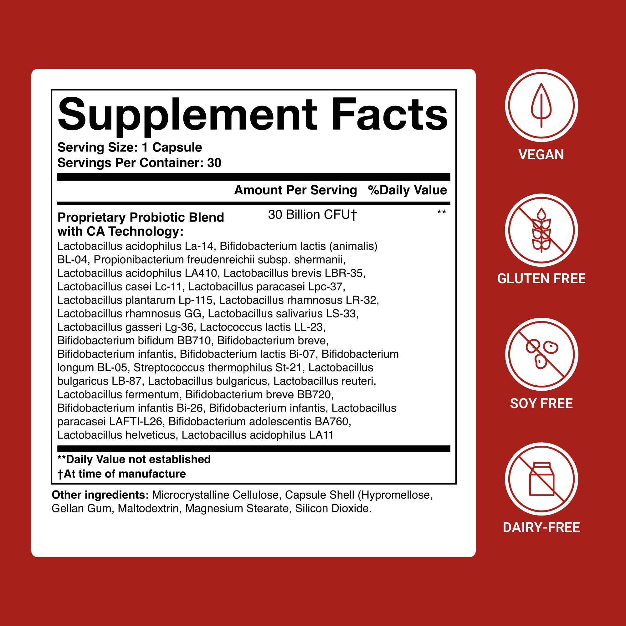 ActivatedYou Advanced Restorative Probiotic capsules closeup showing easy-to-swallow capsules.