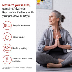 ActivatedYou Advanced Restorative Probiotic label closeup highlighting quality and purity.