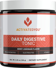 Front view of ACTIVATEDYOU Daily Digestive Tonic Kombucha Berry Lemonade 30 Servings