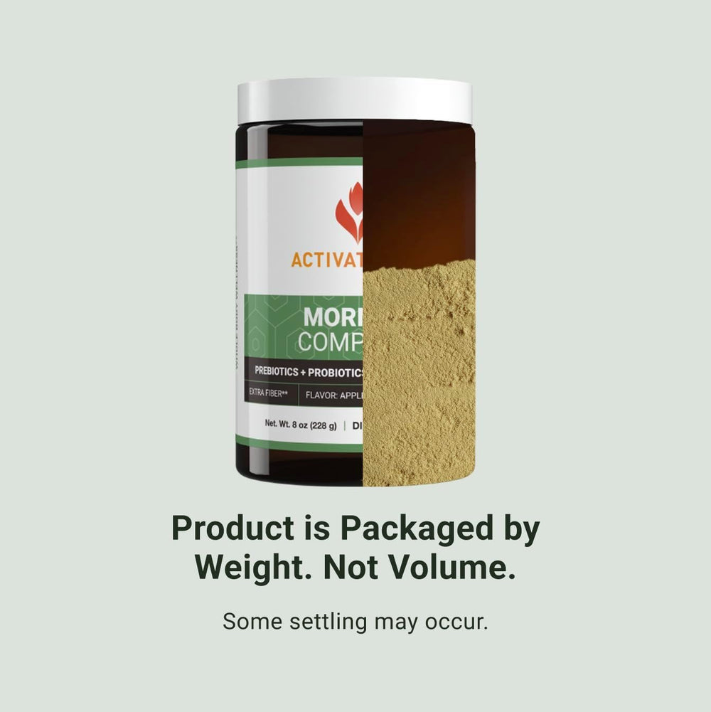 Apple Cinnamon flavor graphic on Morning Complete packaging