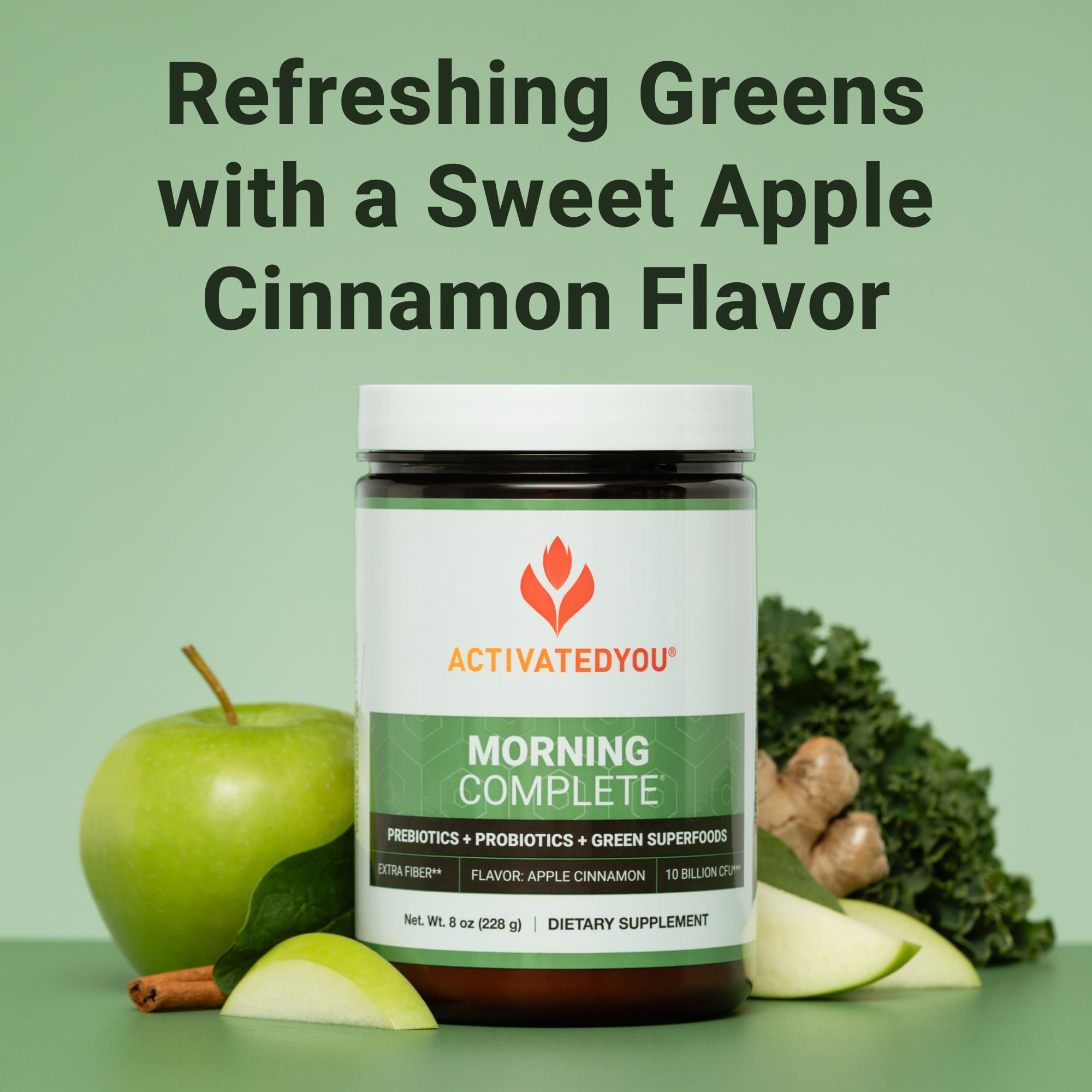 ACTIVATEDYOU Morning Complete mix in glass over ice for refreshing morning energy.