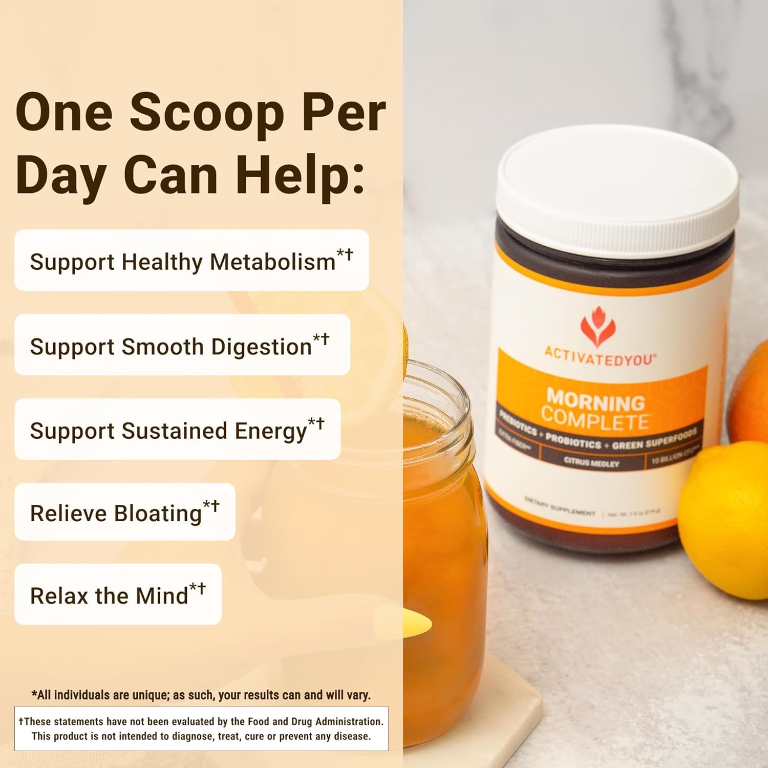 Morning Complete Citrus Medley 3-pack packaging on kitchen counter