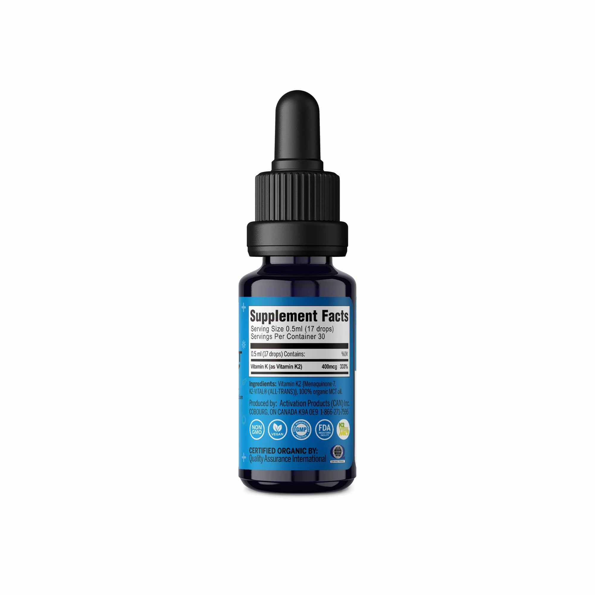 Dropper for Activation K2 MK-7 liquid supplement
