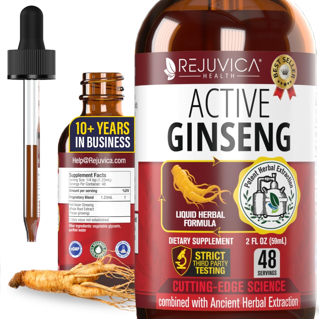 Active Ginseng bottle with dropper