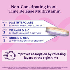Close-up of the triple-layer time-release multivitamin