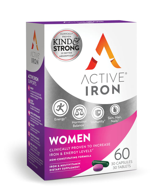 Active Iron Women’s Multivitamin bottle with 30 capsules