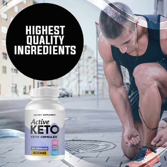 Active Keto Capsules bottle side view