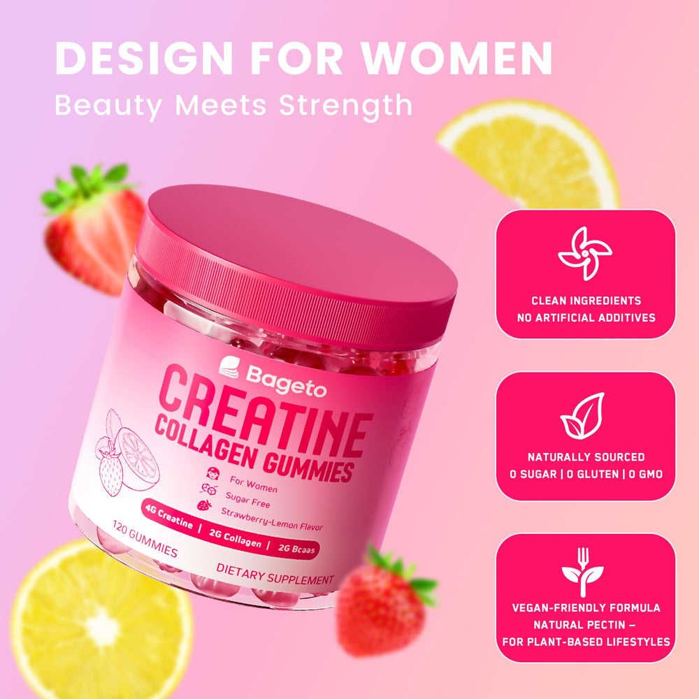 Active woman with fitness setting and Bageto gummies nearby