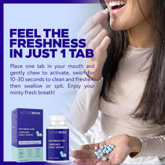 Compact tablet design next to travel-sized container