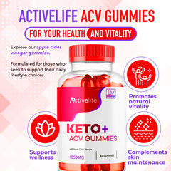 ActivLife Keto ACV Gummies bottle back label