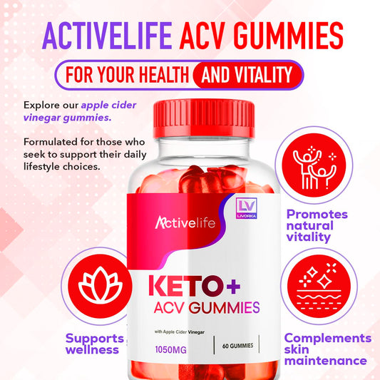 ActivLife Keto ACV Gummies bottle with 60 gummies