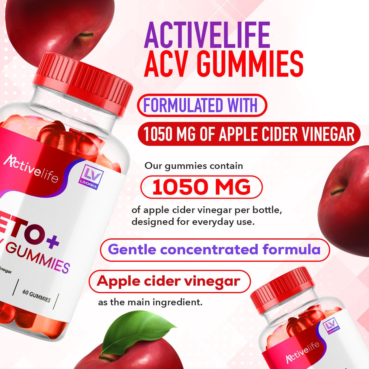 ActivLife Keto ACV Gummies label close-up