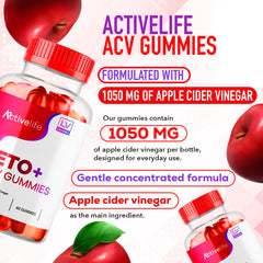 ActivLife Keto ACV Gummies label close-up