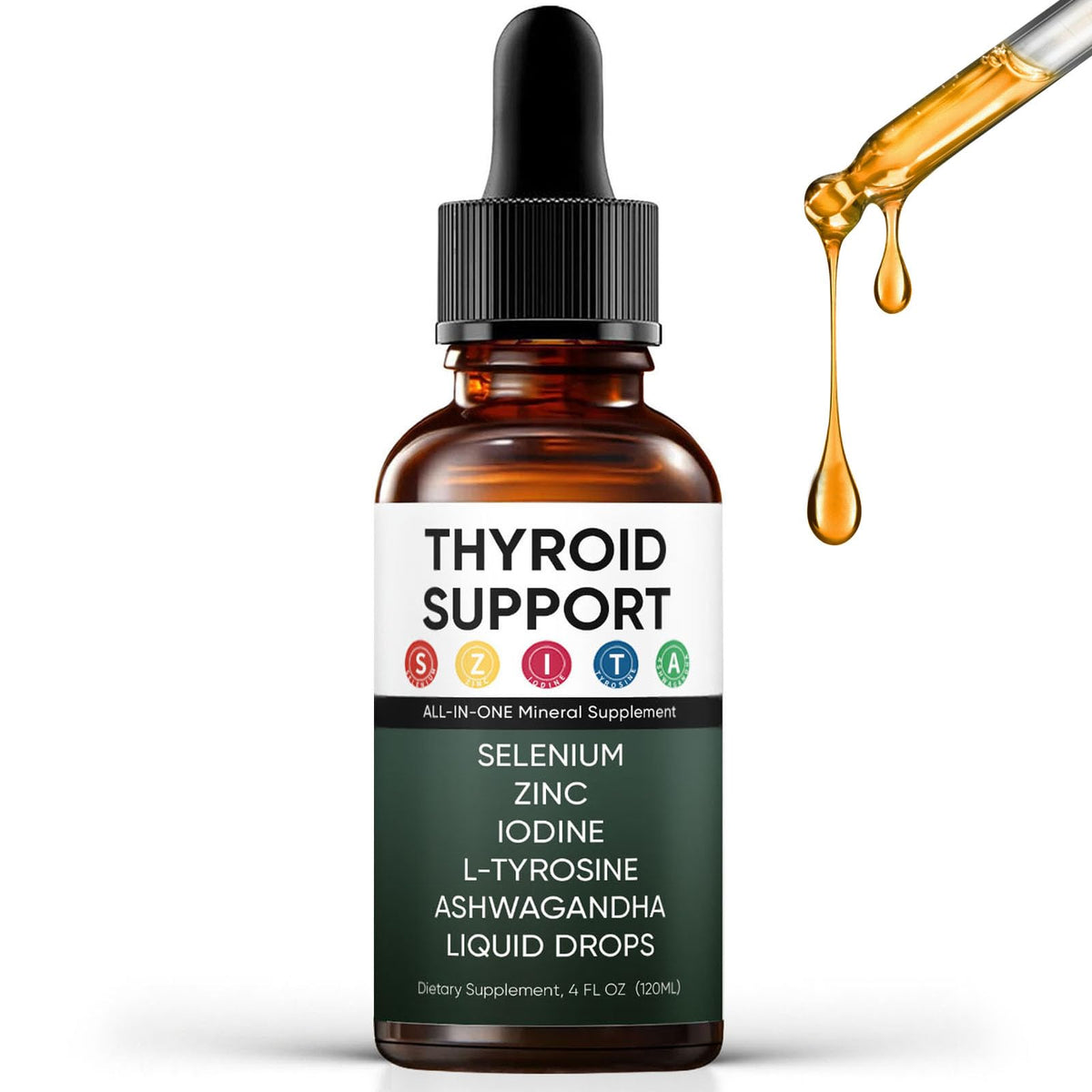 Actora Thyroid Support Liquid Drops bottle with berry flavored liquid
