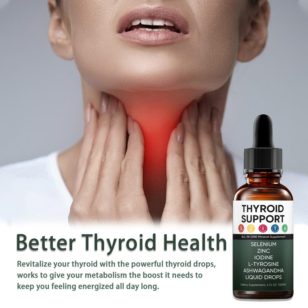 Actora Thyroid Support Liquid Drops vegetarian gluten free and non GMO labels