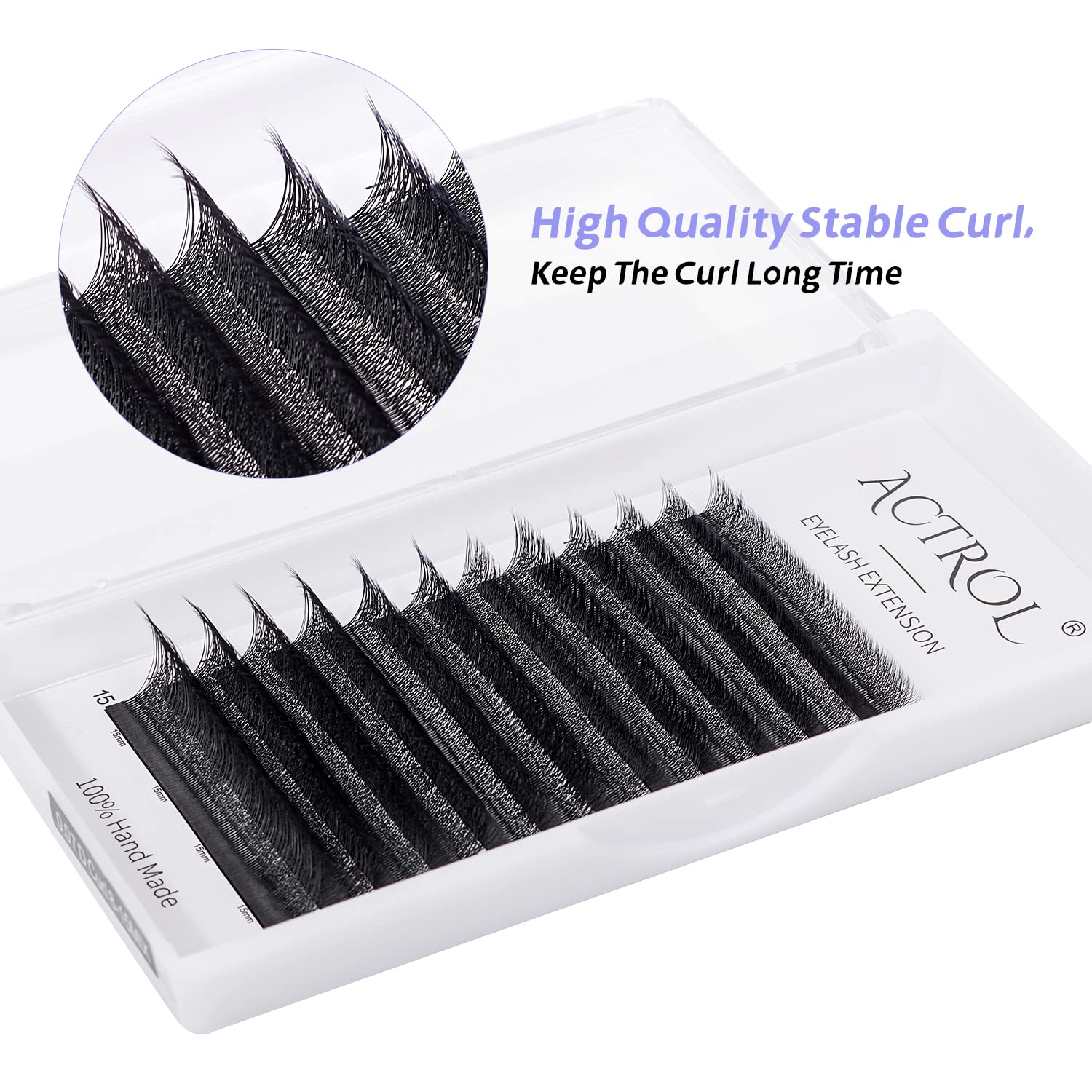 ACTROL 4D W Lashes upgraded root design for firmer lash adhesion.