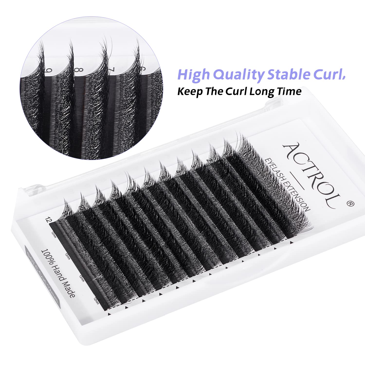 ACTROL matte black lashes blend naturally with real lashes for a seamless look.