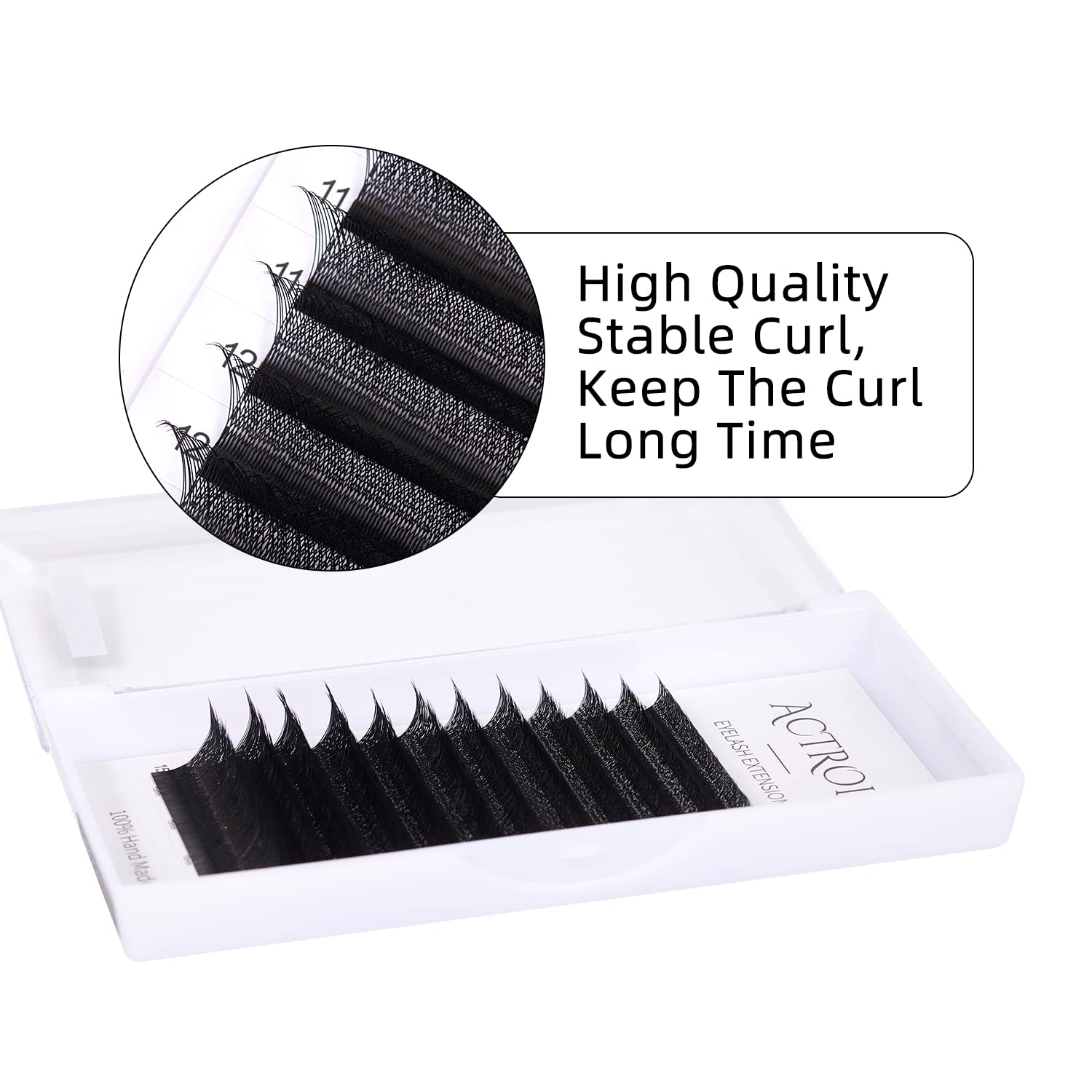 Extensions with stable curl designed to resist heat and steam