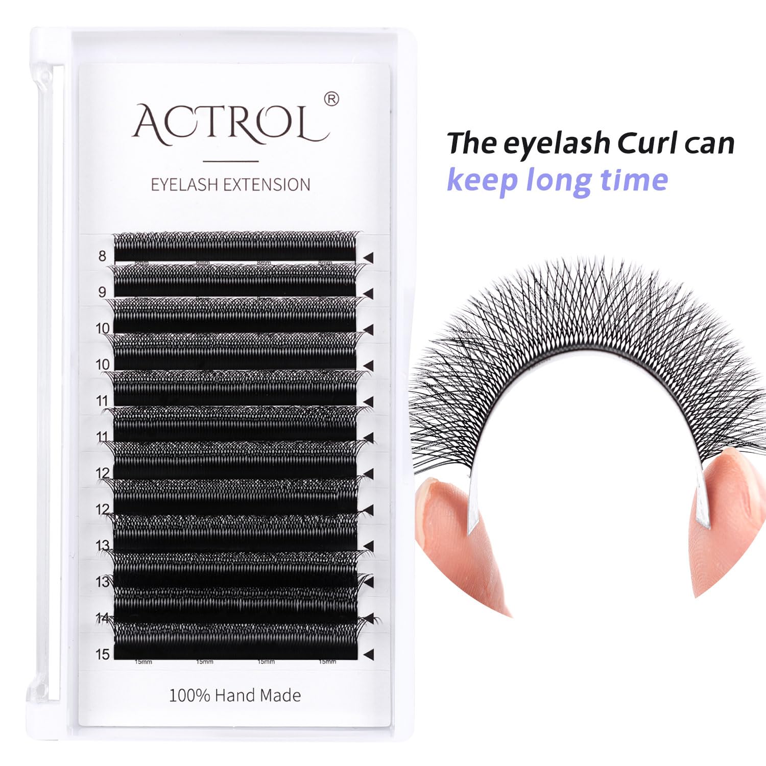 ACTROL W extensions with 0.07C curl offer lasting curl and definition