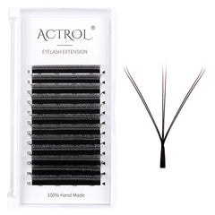 ACTROL W eyelash extensions with 6D WW shape for fuller, natural-looking lashes