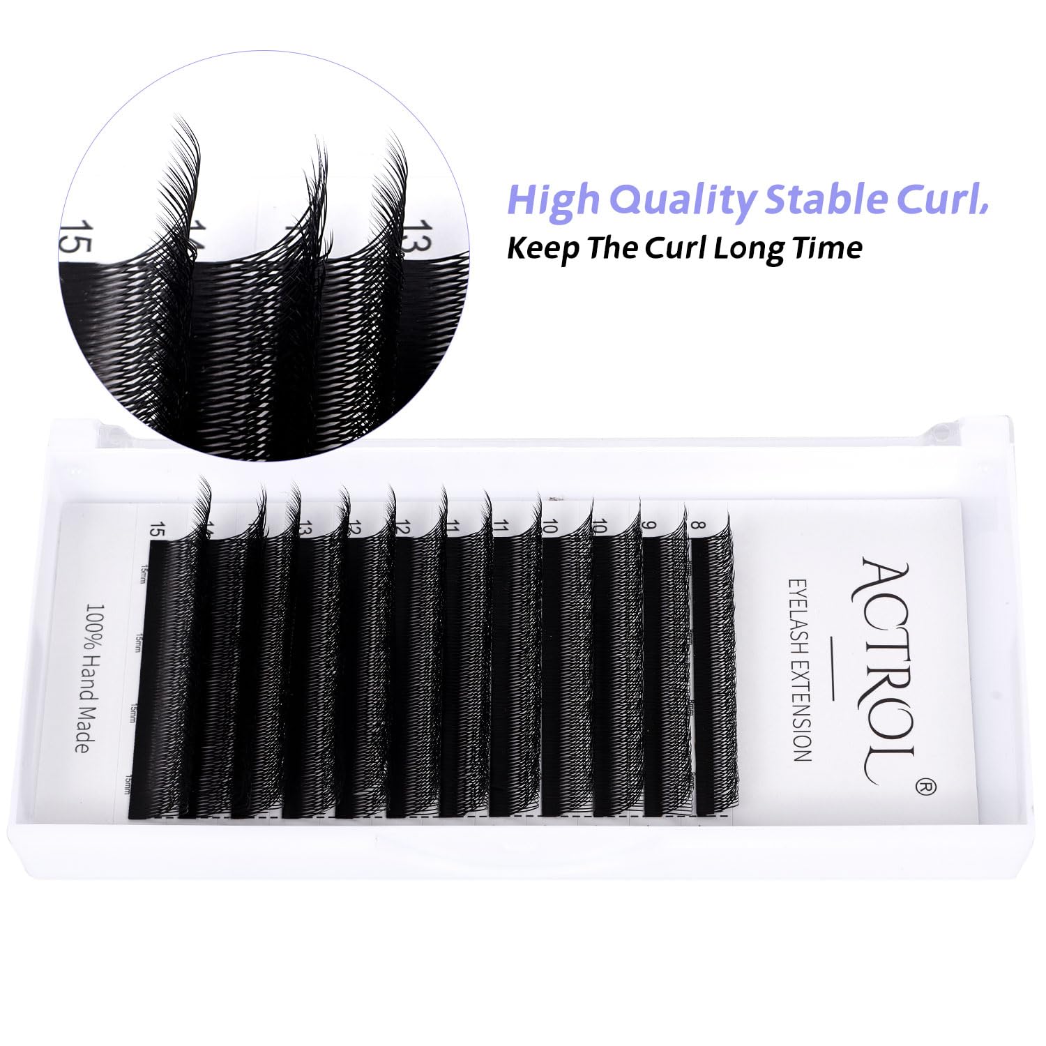 ACTROL W premade double fan lashes simplify precise application