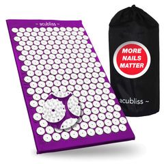 Acubliss Premium Purple Acupressure Mat with 8358 nails and 26x16x1 inch size