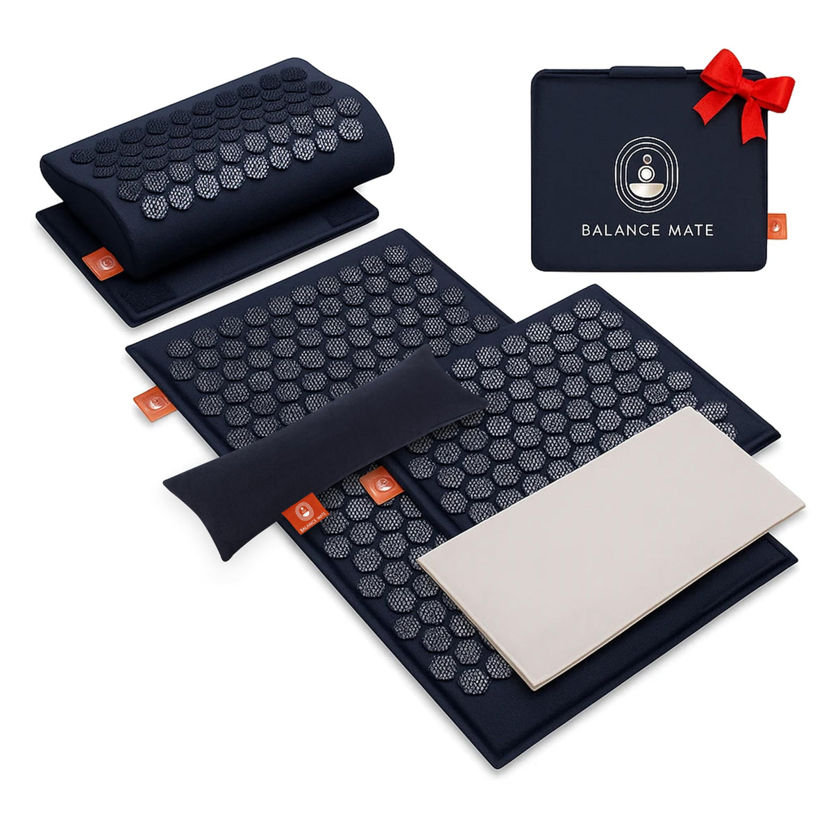 Acupressure mat set in deep black with pillow