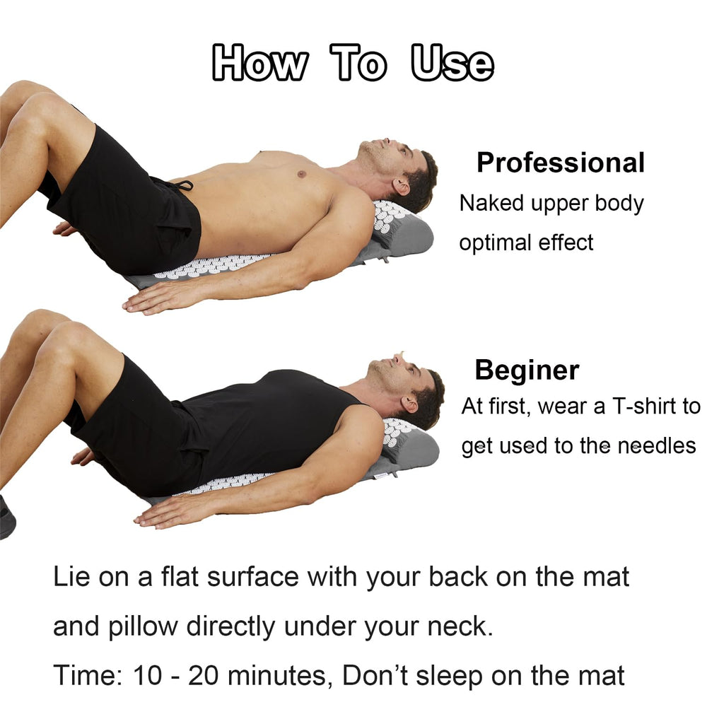 Side view of gray Acupressure Mat