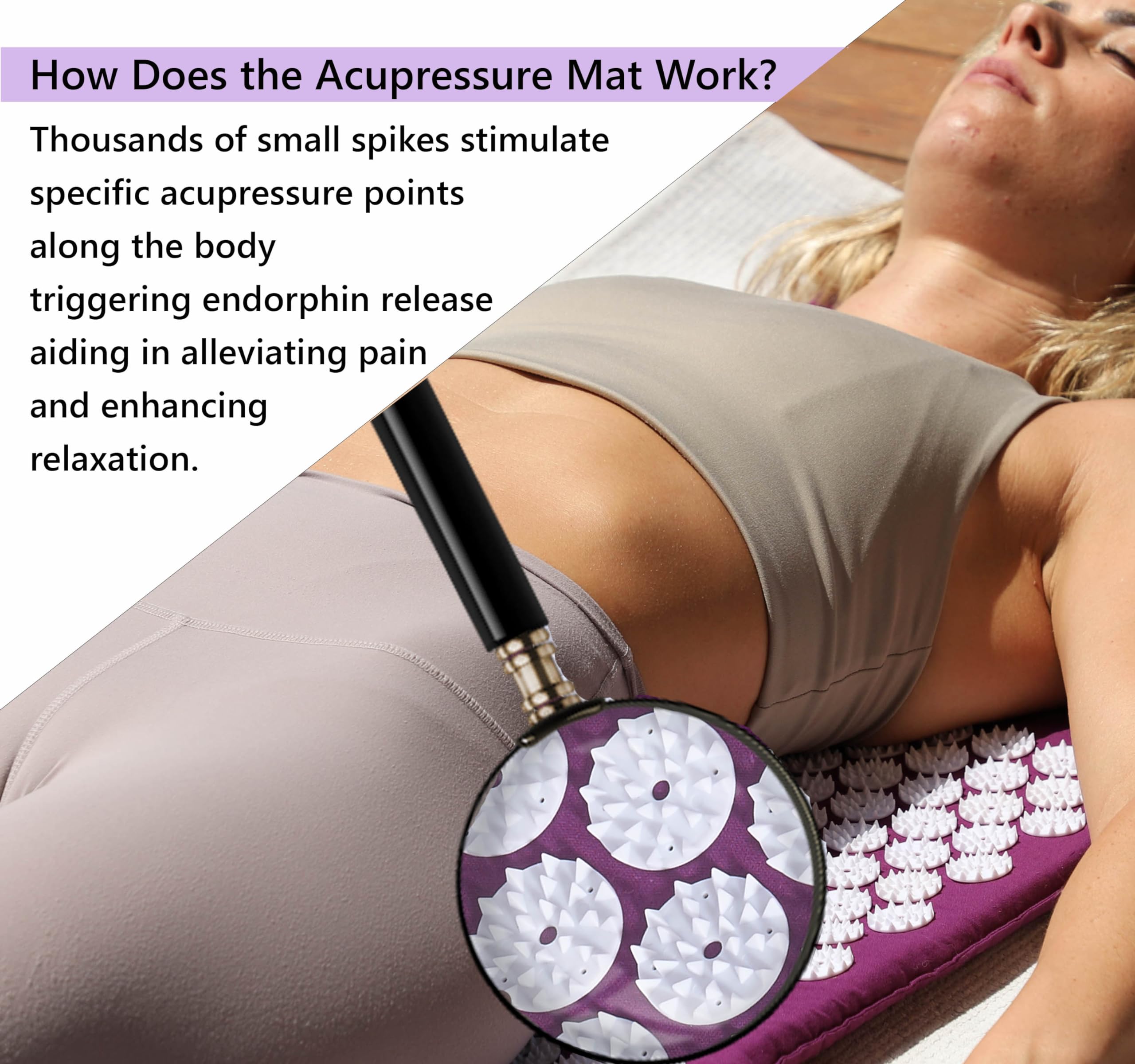 Mat and pillow with carry bag in purple