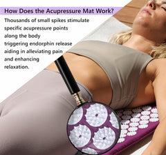 Mat and pillow with carry bag in purple
