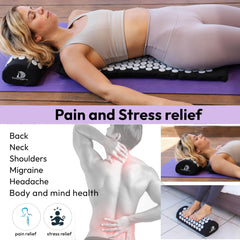 Pillow aligned with the mat for back and neck relief