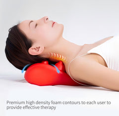 Close-up of neck pillow acupressure knobs and points