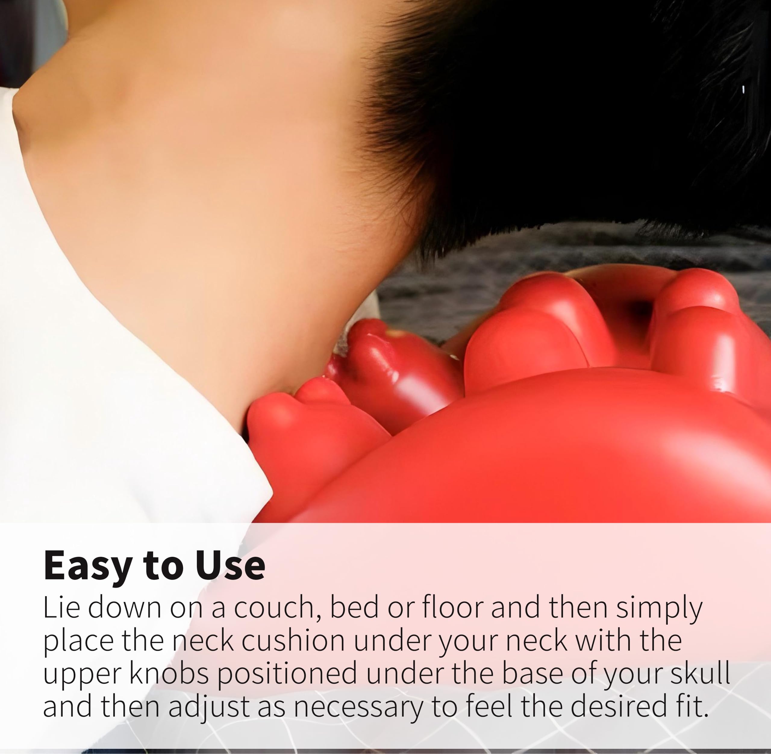 Relaxation and tension relief from acupressure neck pillow