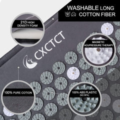 Acupressure pillow for neck in grey