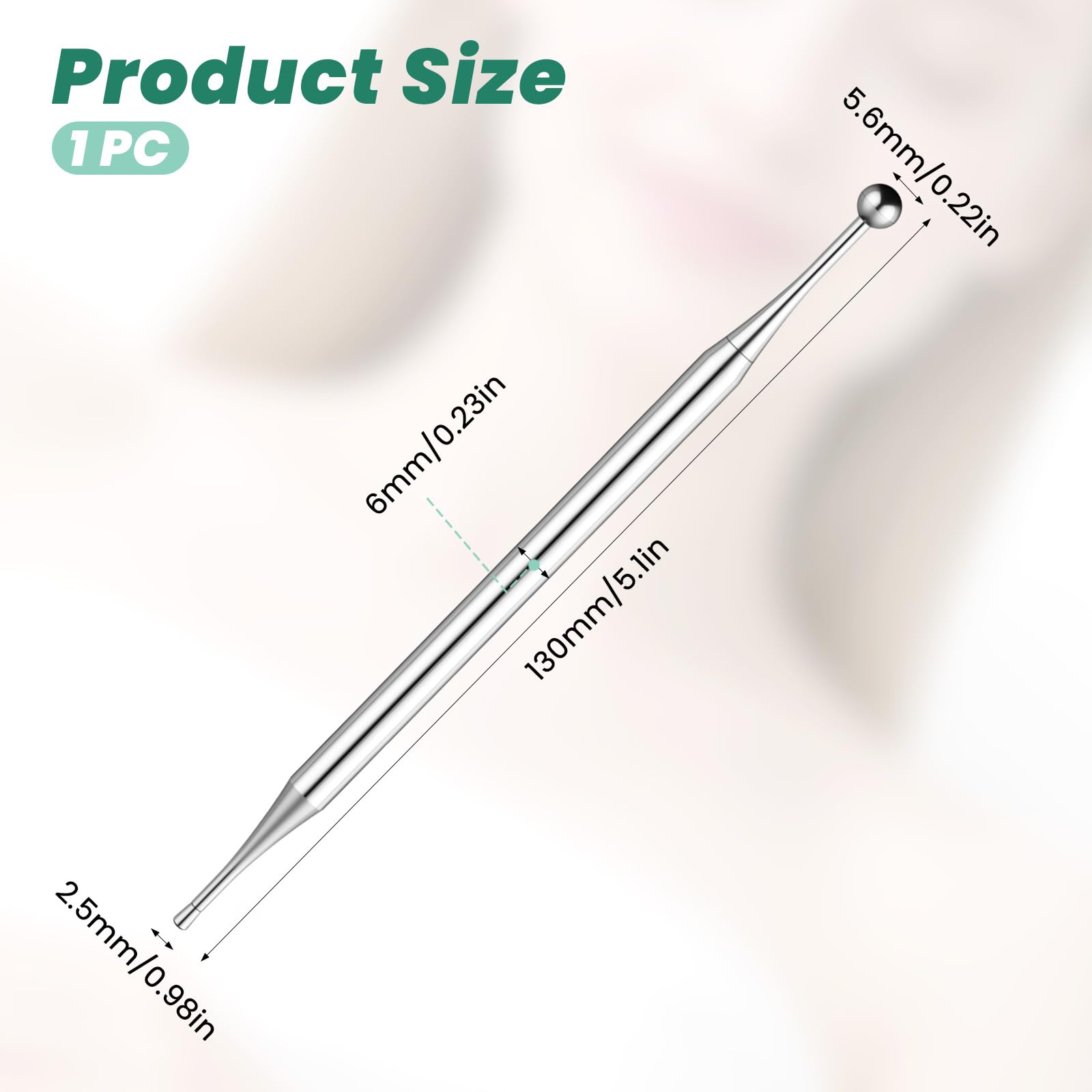 Close-up of large massage head on acupuncture pen