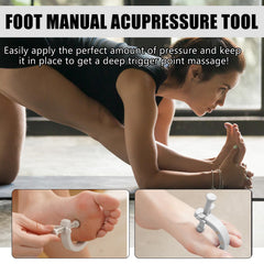 Ergonomic finger acupressure clip in light gray