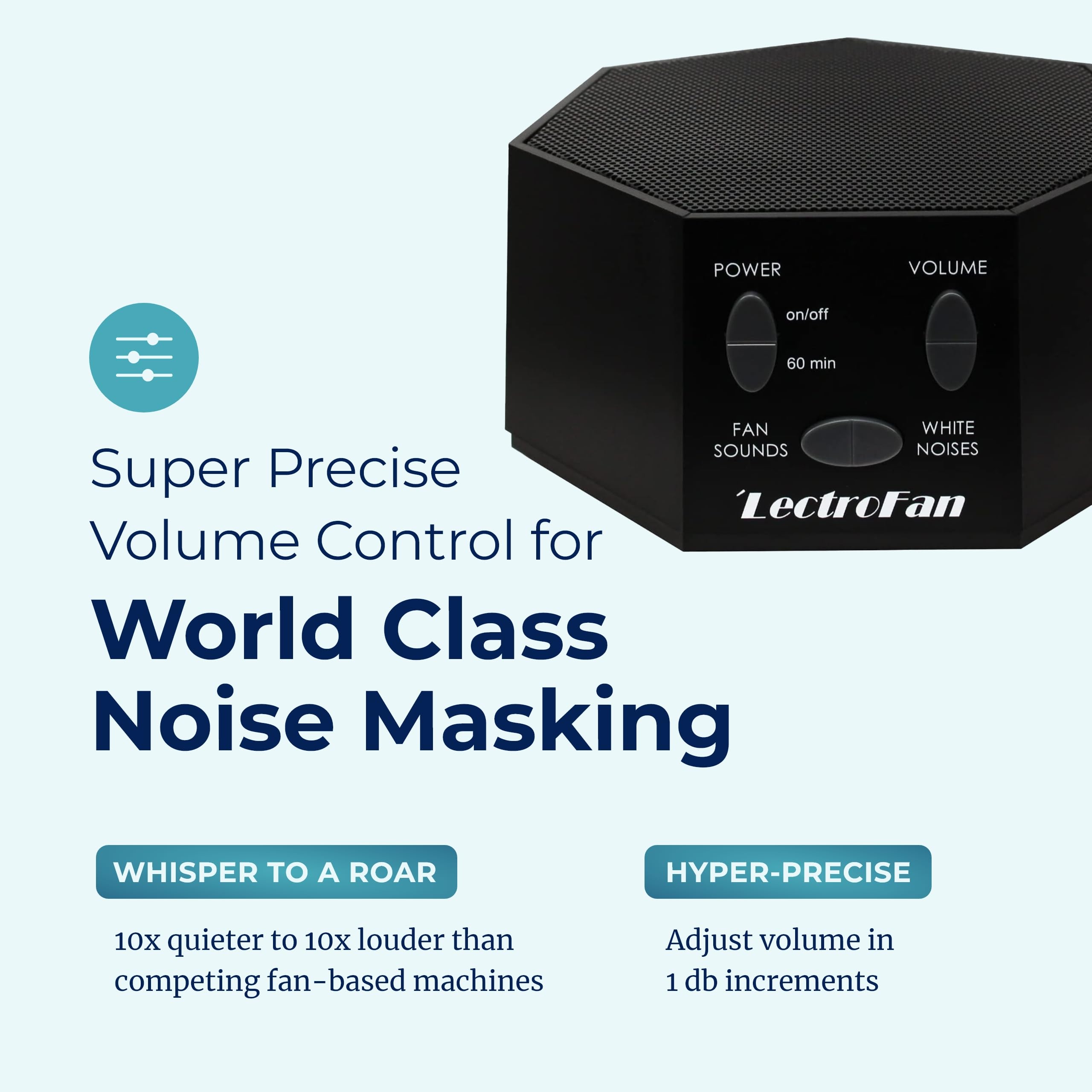 Adaptive Sound Technologies LectroFan Classic sleep timer enables automatic shutoff.