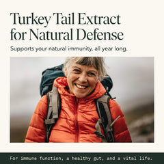 Adaptogen mushrooms featuring turkey tail