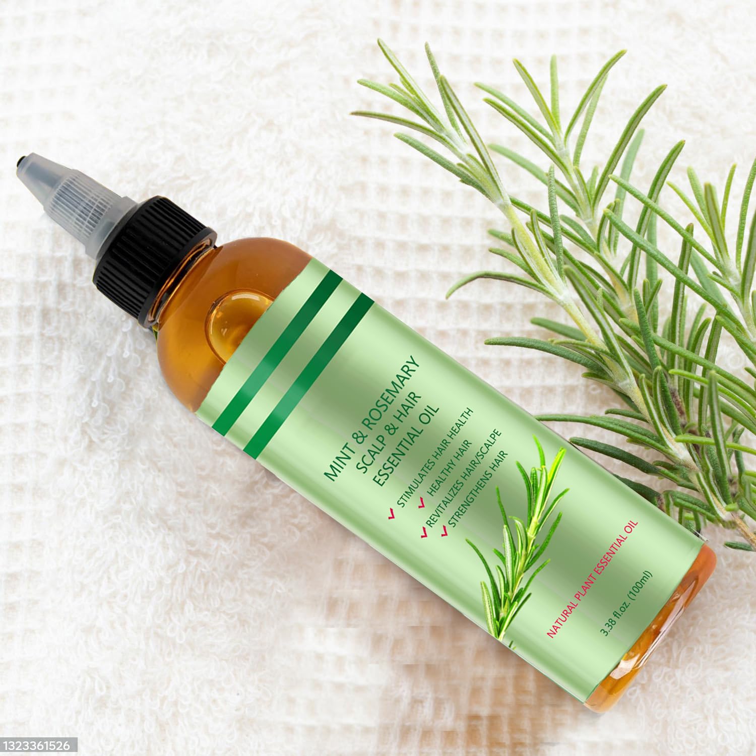 Addabst rosemary mint oil drops on skin for deep moisturization and softness.