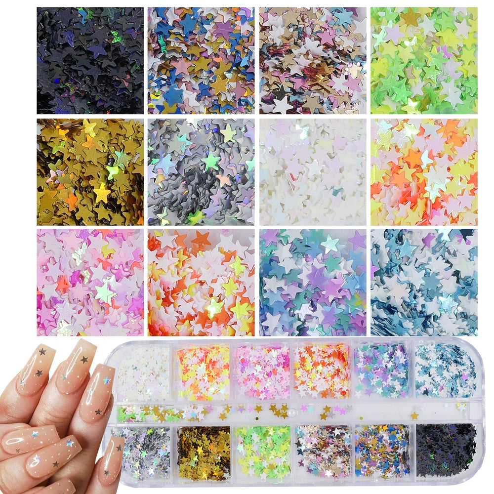 AddFavor laser-silver chunky glitter sequins add luminous dimension to any mani.