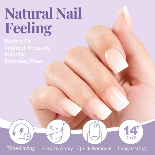 Close-up of AddFavor ombre nails showing a glossy gradient finish.