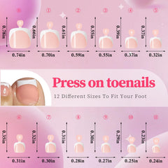 AddFavor 12 sizes guide helps pick a comfortable fit for each toe.