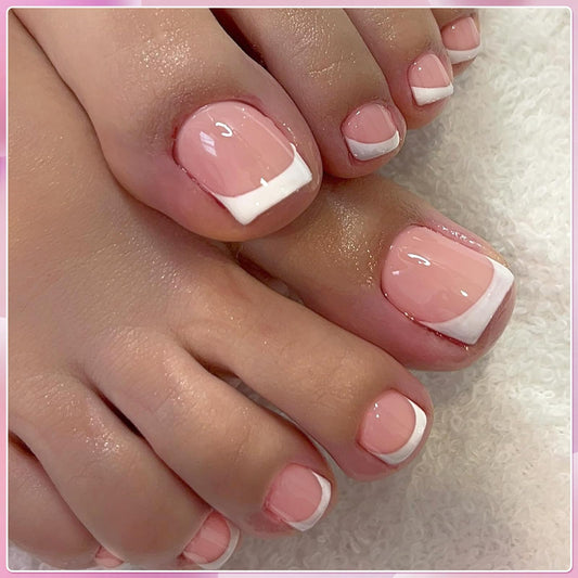 AddFavor adhesive tabs and glue kit for quick, secure toe nail application.