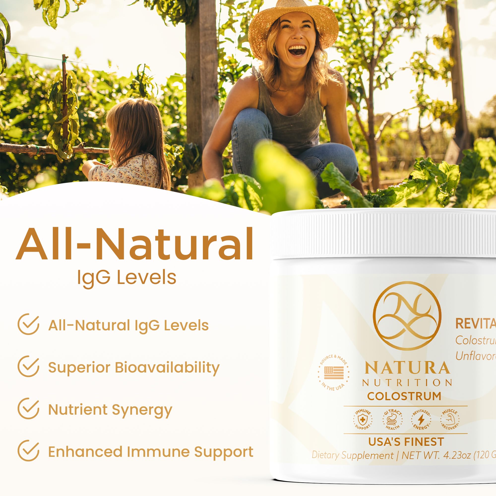 Additive-free, non-GMO colostrum powder