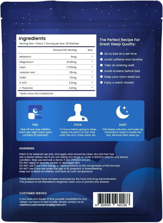 Applying Adellina Sleep Patch to skin