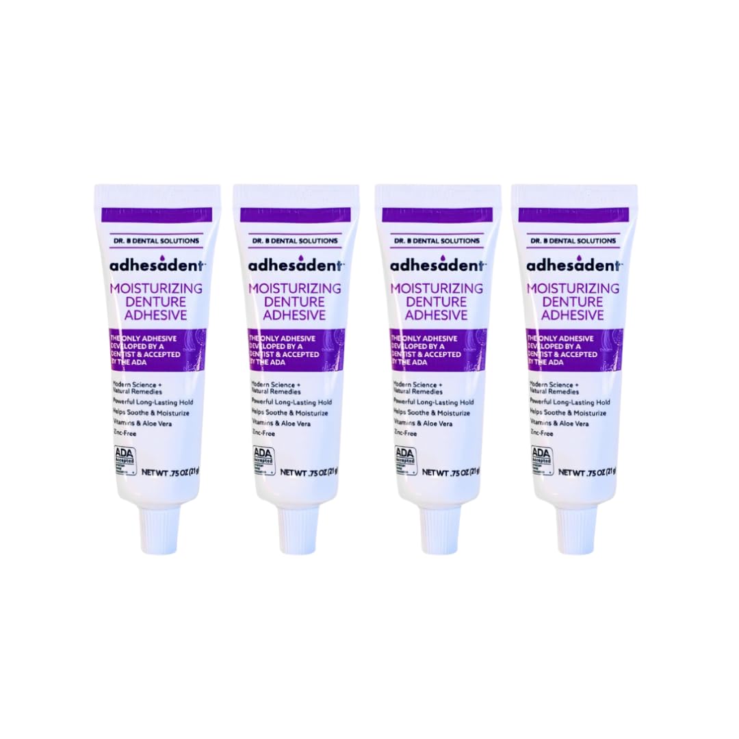 Adhesadent Moisturizing Denture Adhesive bottle front