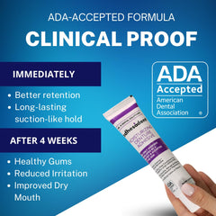 Relief for dry mouth and sore spots with Adhesadent