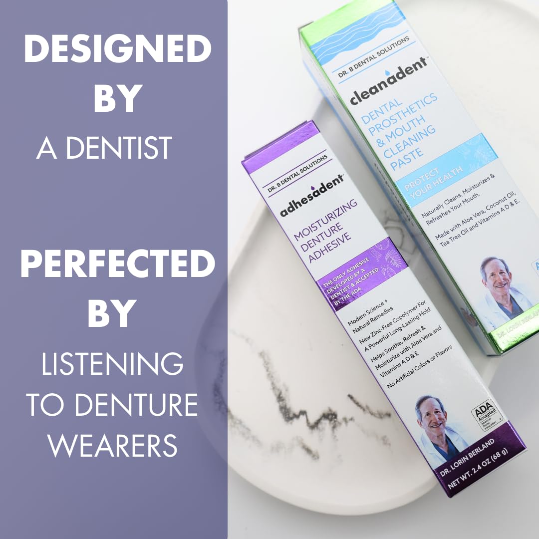 Dr. B Dental Solutions Adhesadent four-pack box
